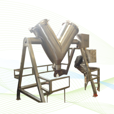 Twin Shell Blender - V Blender Machine Manufacturer - Chamunda Pharma Machinery Pvt Ltd